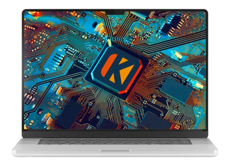 Laptop motherboard with a keytek logo