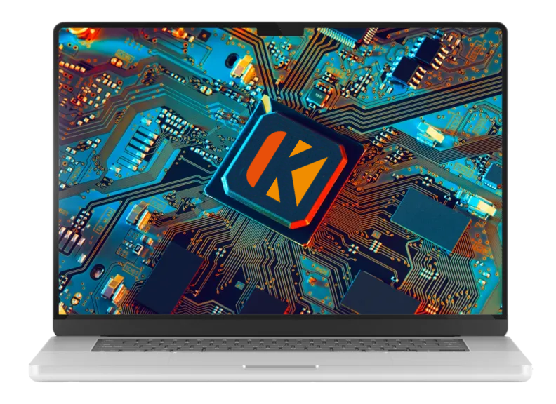 Laptop motherboard with a keytek logo